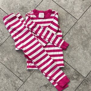 Hanna Andersson Pink and White Striped Pajama Set